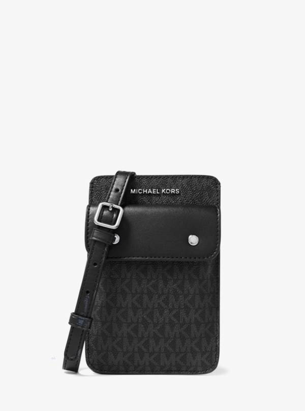 Panske Crossbody Kabelka Michael Kors Logo Smartphone Čierne - Tasky Michael Kors Nejlevnejsi | ZJCPG-0482